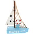 thumbnail image 4 of Sailboat Ornament Mediterranean Sailboat Decor Wooden Sailing Ship Decoration, 4 of 4