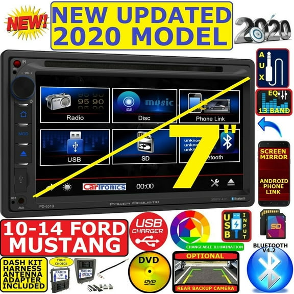 2010-2014 FORD MUSTANG AM/FM CD/DVD USB/AUX BLUETOOTH BT CAR RADIO STEREO