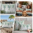 thumbnail image 4 of Eucalyptus Leaves Outdoor Pillow Covers 16x16 Set of 2,Waterproof Patio Throw Pillowcase Protectors,Spring Daily Flowers Plants Gray Plaid Decorative Pillow Shams Cushion Covers for Seat Bed Couch, 4 of 8