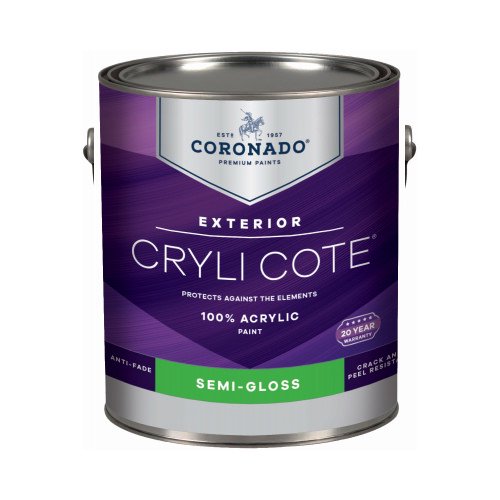 BENJAMIN MOORE & COCORONADO 2.1.4 CryliCote Quart White SemiGloss