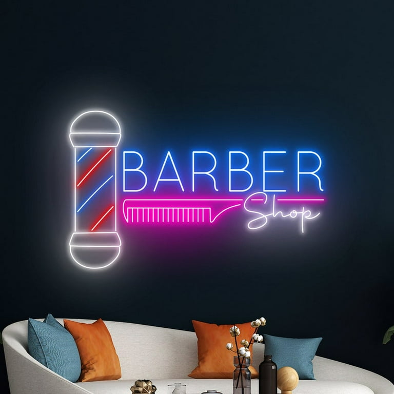 ネオンサイン Barber Shop Open オープン 美容院 室内装飾 ネオンサイン Barber Shop Open オープン 美容院 室内装飾