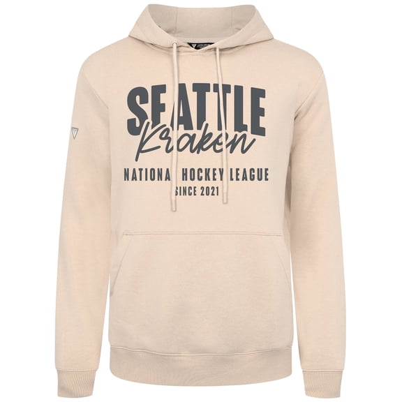 Men's Levelwear Khaki Seattle Kraken Podium Response Pullover Hoodie