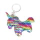 thumbnail image 3 of GOOHOCHY 2 piezas Unicornio llaveros doble cara brillante lentejuelas unicornio colgante animal de dibujos animados brillante coche llaveros llavero (colorido), 3 of 7