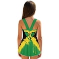 thumbnail image 2 of Xixirimido Jamaica Flag Butterfly Print Girls Swimsuit Sleeveless One Piece Skirted Swimwear Modest Hawaiian Bathing Suit for Beach Water Park Kids Swim Dress, 5-6 Years, 2 of 7