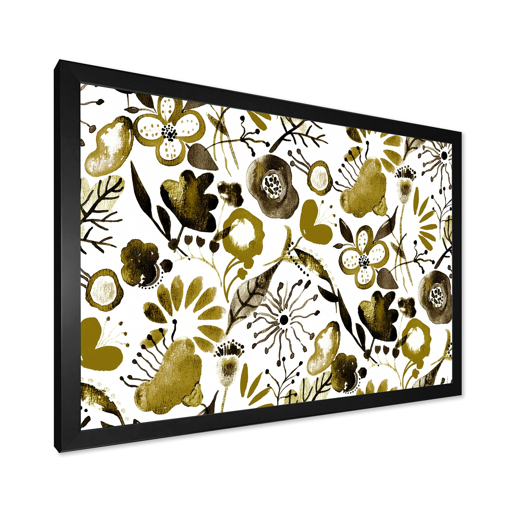 Designart 'Vital Abundance Of Wildflowers II' Modern Framed Art Print