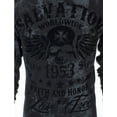 thumbnail image 6 of ARCHAIC BY AFFLICTION Men's Thermal Shirt BLACK TIDE Biker, 6 of 9