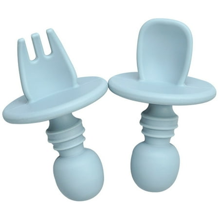 

PEACNNG Baby Utensils Utensil Set Baby Silicone Chewable Spoons Dipping Self-Feeding LED Baby Weaning Training Spoons First Stage Babies 6 Months and Up