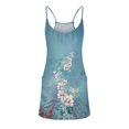 thumbnail image 5 of Femmes Été Sans Manches Mini Robe V Cou Spaghetti Sangle Robe de Soleil Athlétique Robe Courte avec Poches, 5 of 5