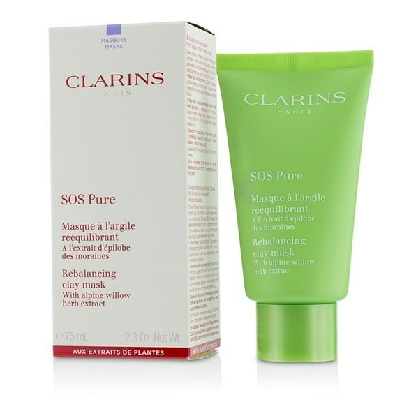 SOS Pure Rebalancing Clay Face Mask by Clarins for Women - 2.7 oz Face Mask