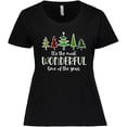 thumbnail image 3 of Inktastic Its the Most Wonderful Time of the Year Christmas Trees Women's Plus Size T-Shirt, 3 of 5