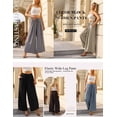 thumbnail image 5 of FOLUNSI Palazzo Woven Pants - Elastic Waist, Wide Leg, Lounge - Women, 5 of 9