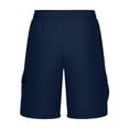 thumbnail image 6 of SBYOJLPB Shorts for Men's Casual Solid-Color Stretch Waist Pocket Work Pants Shorts, 6 of 8