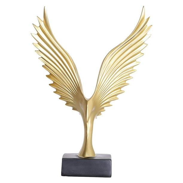 Figuras de águila coleccionables de resina dorada para decoración de mesa, perfectas para regalos y 235x33 CM