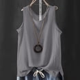 thumbnail image 3 of Cilsoka Women Cotton Linen Tank Tops Loose Fit Casual Sleeveless Summer Linen Shirts Lightweight Gauze Crewneck Camisole 2026, 3 of 5