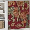 thumbnail image 6 of Orinice Elephant Paisley Patterns Bathroom Decor Set with Hooks, Colorful Luxurious Graphic Print Polyester Fabric Shower Curtain Set 60x72, 6 of 7