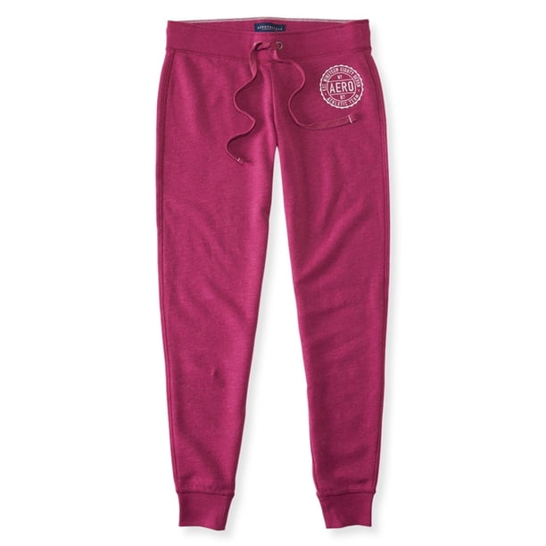 Aeropostale Womens 1987 Team Athletic Jogger Pantalones, Púrpura, Grande Aeropostale Persona que practica jogging
