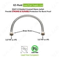 thumbnail image 3 of Línea de suministro para grifo EZ-FLUID de 30 pulgadas, acero inoxidable trenzado, 3 of 5