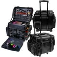 thumbnail image 3 of SHANY Makeup Artist Soft Rolling Trolley Cosmetic Case with Free Set of Mesh Bag Makeup Organizer - Travel Rolling Makeup Bag - Head Turner, 3 of 10