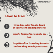 Tree Tanglefoot Insect Barrier 15oz Tub – Non-Toxic Sticky Coating Protects Trees from Crawling Insects - Weather Resistant Bug Glue for Trees