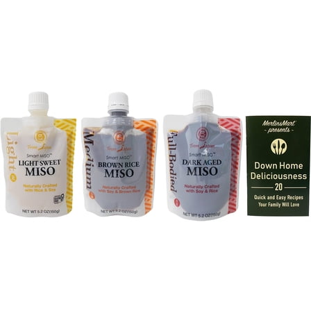 Smart Miso 3 Flavors (1) Each: Brown Rice, Light Sweet, Dark Aged   MerlinsMart Zine | Muso From Japan