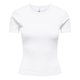 thumbnail image 1 of ONLY Camiseta de mujer - ONLVAL LIFE O-NECK TOP, cuello redondo, algodón, liso Blanco L (Large), 1 of 7