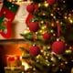 thumbnail image 2 of Decoraciones Del Árbol de Navidad 120 Piezas Ornamentos Del Árbol de Navidad de Terciopelo con Decoraciones Colgantes de la Bola de Navidad Ornamentos Del Árbol de Navidad, 2 of 7