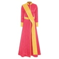 thumbnail image 3 of TSSOE Robe de Prêtre d'Halloween pour Femmes Robe Cosplay à Manches Longues avec Étole Tenues de Pasteur Rose Vif m, 3 of 5
