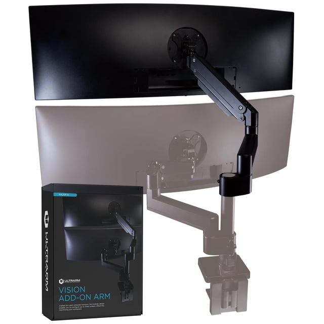 Soporte para Monitor Doble ULTRARM Negro Ajustable en Altura