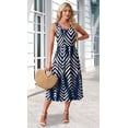 thumbnail image 5 of Wiholl Summer Dresses for Women Flowy Casual Midi Dress Beach Vacation Sundresses with Pockets, 5 of 9