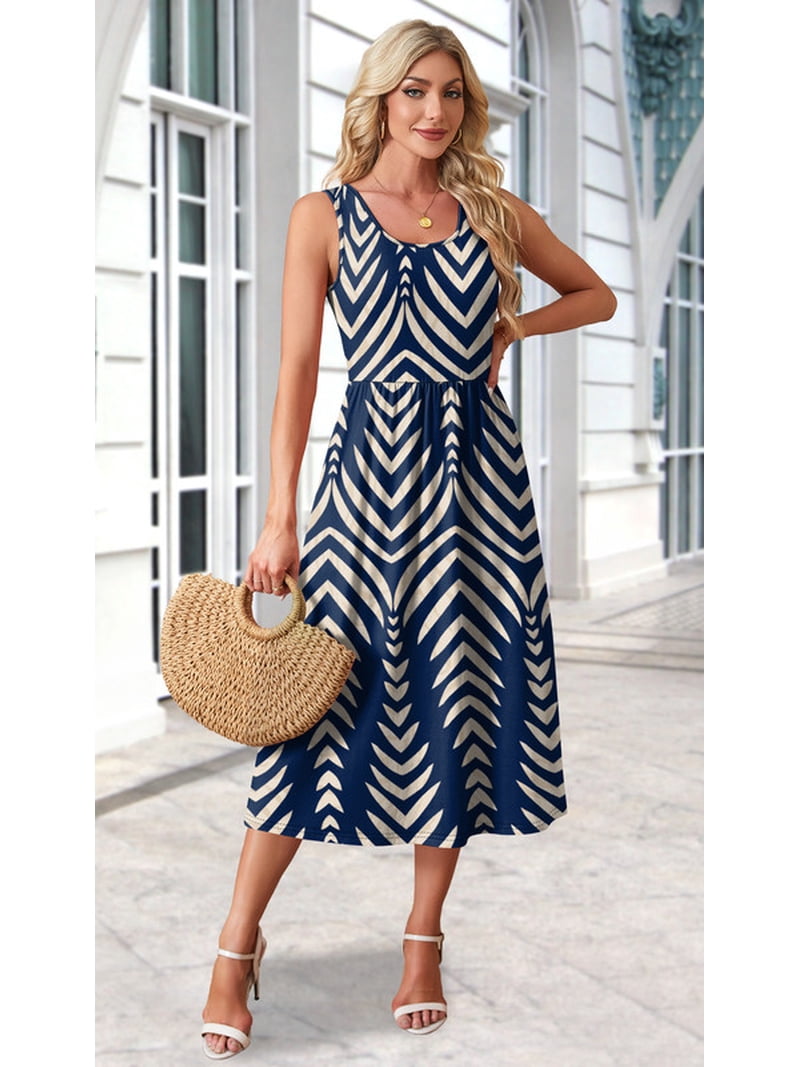 womens casual midi summer dresses WIHOLL, Summer Dresses for Women, Pockets, Casual Midi Flowy