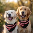 thumbnail image 2 of Dog Bandana 2 Pack,Halloween Pink Spooky Pumpkins and Bats Bandanas for Dogs,Cat Bandana,Small/ Large Dog Bandana 2 Size,Dog Bandanas Girl Boy, 2 of 5