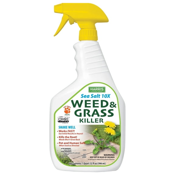 Harris Sea Salt 10X Weed & Grass Killer, 32 oz.