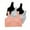 3colors:brick red+black+gray, variant on 6 Pack Girls Cotton Camisole Cropped Training Bra Unpadded Bra
