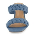 thumbnail image 3 of Dunes + CUSHIONAIRE Technology Women's Iris braided Heel Sandal +Memory Foam and Wide Widths Available, Denim 6, 3 of 5
