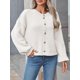thumbnail image 4 of Chaqueta Saodimallsu de punto grueso extragrande para mujer, color blanco, 4 of 5