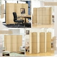 thumbnail image 6 of HOMCOM Room Divider, 6 Panel Folding Privacy Screen, 5.6' Tall Freestanding Partition for Home Office, Bedroom, Beige, 6 of 9