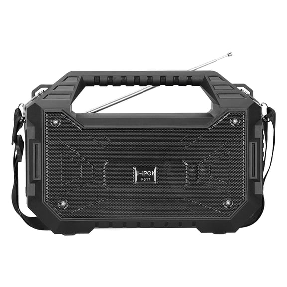 Qocolhg Haut-Parleur Bluetooth Portable avec Recharge Solaire, Haut-Parleur Sans Fil Audio avec Lampe de Poche d'Urgence Extérieure, Plus de Temps de Jeu Lumière de Fête Amusante Haut-Parleur Haute Puissance pour Usage Intérieur Ou Extérieur, Noir
