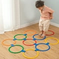 thumbnail image 7 of 10 Hoops 10 Connectors Hopscotch Ring Set Bright Colors Snap-on Outdoor Toy for Boys Girls Backyard Summer Activities with Storage Bag, 7 of 7