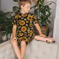 thumbnail image 4 of Balery Sunflowers And Bww Conjunto de Pijama Infantil de Manga Corta con Estampado – Ropa de Dormir de Algodón Suave-XX-Large, 4 of 6