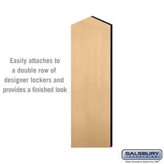 SalsburyIndustries 33304DE-MAP 5 ft. High - 18 in. Deep Designer Wood Locker Double End Side Panel - Maple