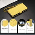 thumbnail image 3 of Decase Solid Wallet Case for iPhone 17 Pro Max,Rugged 3 Card Slots Kickstand Flip Folio Cover,Shockproof TPU+Leather Hybrid Magnetic Closure Protective Flip Cover for iPhone 17 Pro Max,Yellow, 3 of 12