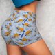 thumbnail image 4 of Balery Cute Sloth Pantalones cortos de entrenamiento estampados para mujer, sin costuras, ajustados, para gimnasio, yoga, correr, deportes, ejercicio activo, fitness.-X-Large, 4 of 8