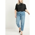 thumbnail image 3 of ELOQUII Women's Plus Size Bow Blouse With Flutter Sleeve, 3 of 3