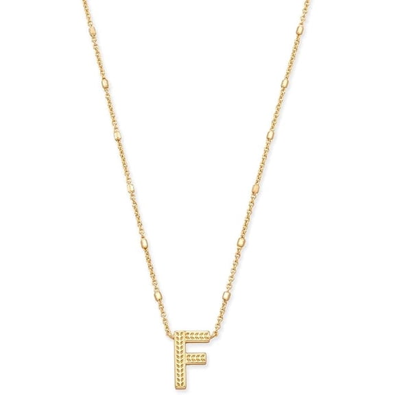 Kendra Scott Letter F Pendant Necklace Gold Metal