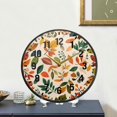 thumbnail image 4 of Yayeee Wall Clock Battery Operated 9.5" Silent Quartz Non-Ticking for Living Room Decor, Beige Retro Leaves, 4 of 8