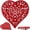 Red Trivet, variant on ANHXN Cast Iron Heart Trivet | Decorative Cast Iron Trivet for Kitchen Countertop Or Dining Table | Vintage Design | with Rubber Pegs/Feet