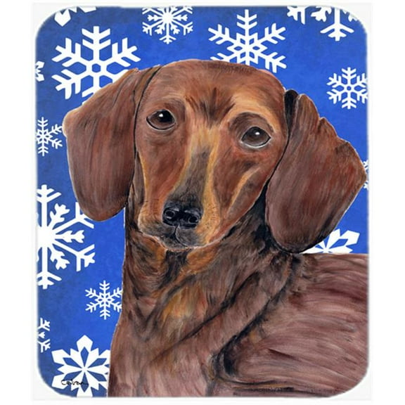 Carolines Treasures  Dachshund Winter Snowflakes Holiday Mouse Pad