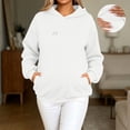 thumbnail image 5 of AKOEE Maternity Clothes Women Sweatshirts Loose Soft Zip-Breastfeeding Nursing Pullover Sweater Hoodie (M, White), 5 of 8