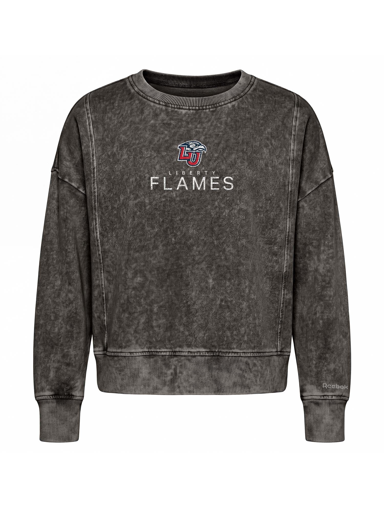 Liberty Flames Reebok Womens Denim Wash Crew Neck Sweatshirt