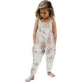 thumbnail image 2 of KyCheLot Summer Jumpsuit for Girls Spaghetti Strap Tie Dye Printed Loose Long Pant with Pockets 1-6 Years, 2 of 5